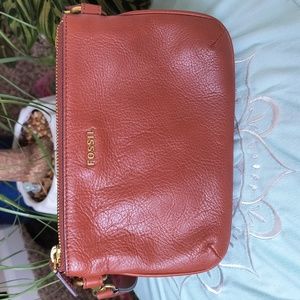 Fossil Camel leather shoulder bag